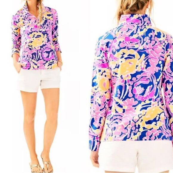 Lilly Pulitzer Skipper Printed Popover with Pockets in Size Small - Picture 1 of 13